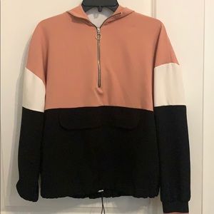 Zara Colorblock Half-Zip Pullover